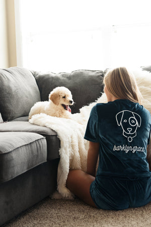 Teal Velour Sleep Set