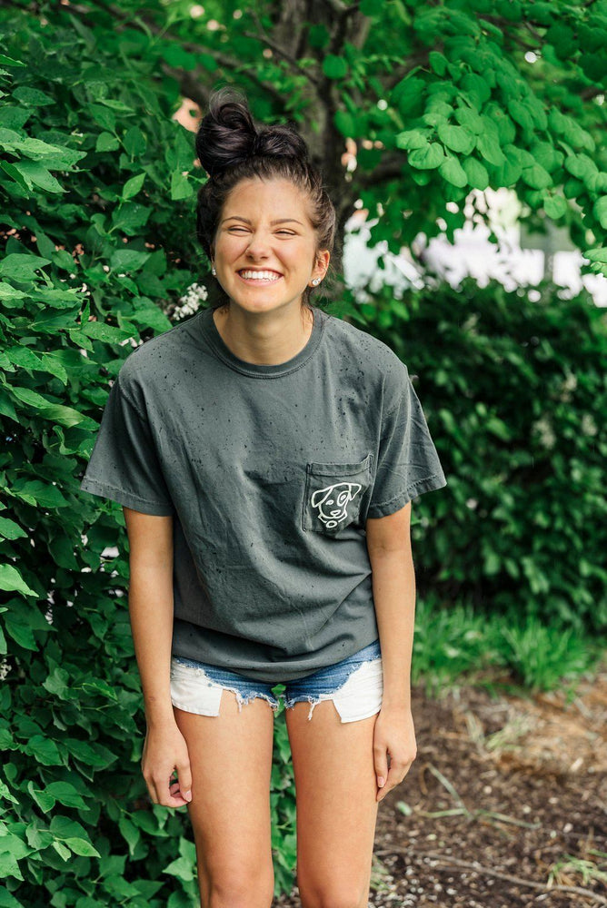 Gray Melon Short Sleeve Pocket Tee