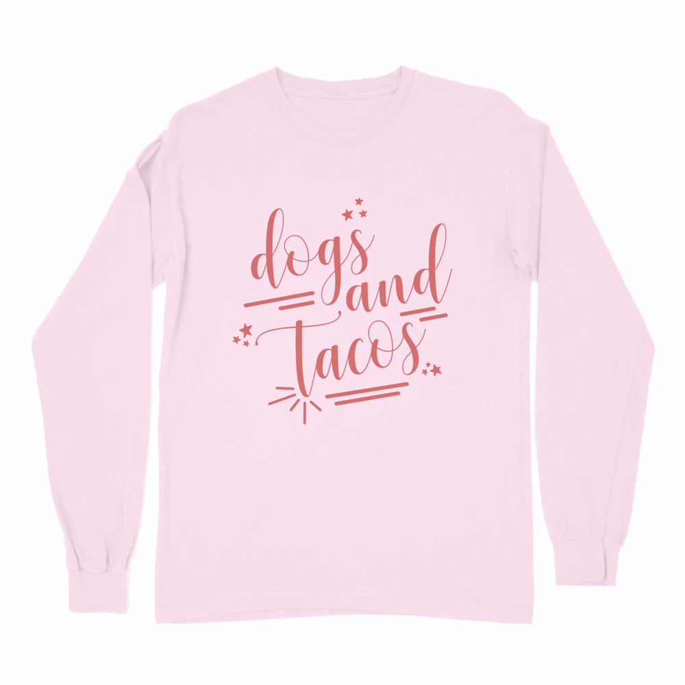 
            
                Load image into Gallery viewer, Dogs and Tacos Long Sleeve
            
        
