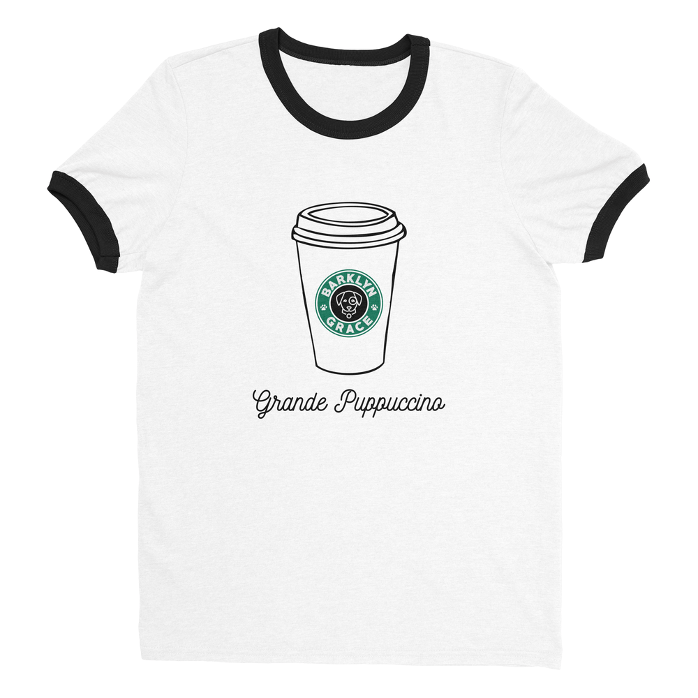 
            
                Load image into Gallery viewer, Grande Puppacino Ringer Tee
            
        