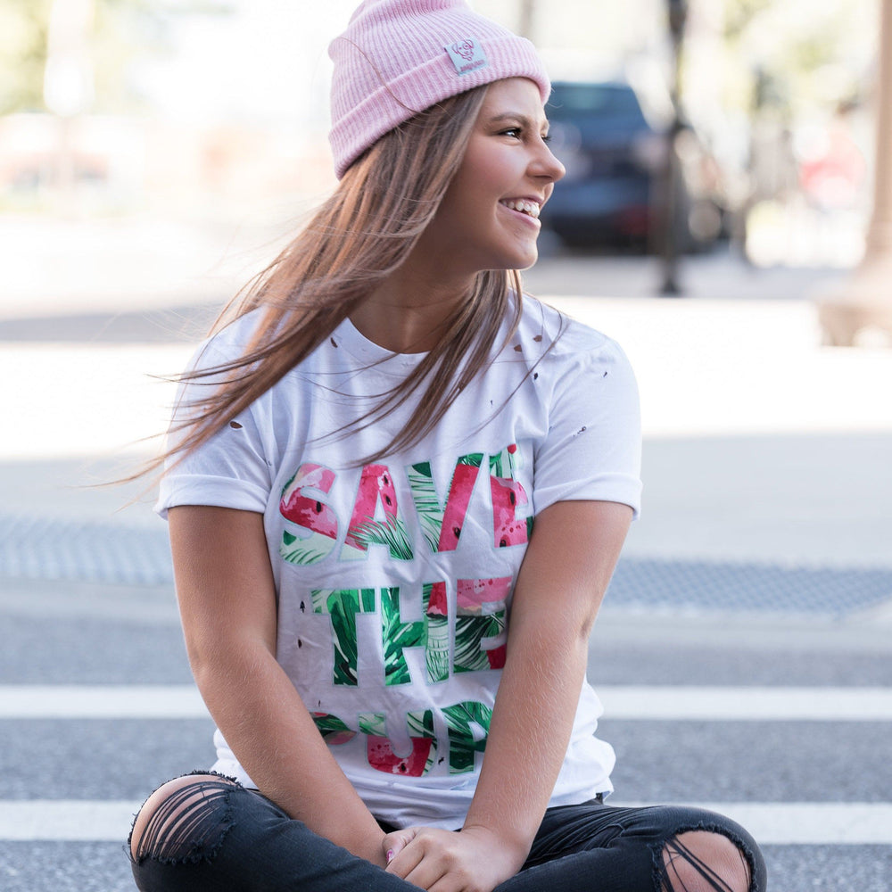 Distressed White #SaveThePups Tee