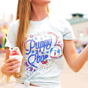 Puppy Love Graphic Tee - BABY BLUE
