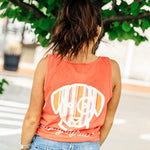 Coral Striped Pocket Tank