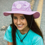 Pink Seersucker Boonie Bucket Hat