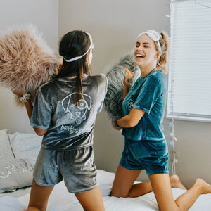 Teal Velour Sleep Set