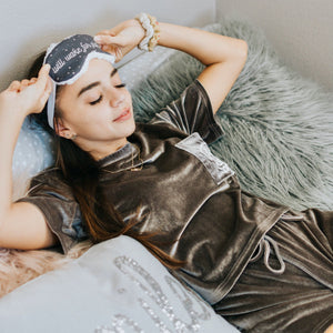 Taupe Velour Sleep Set