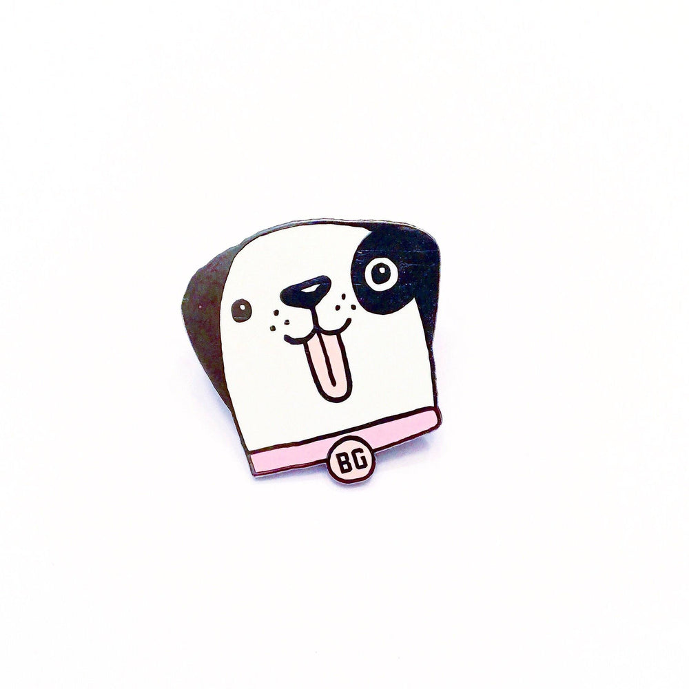 BG Dog Enamel Pin - SILVER