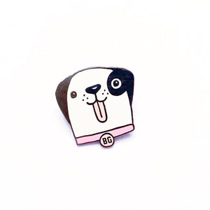 
            
                Load image into Gallery viewer, BG Dog Enamel Pin - SILVER
            
        